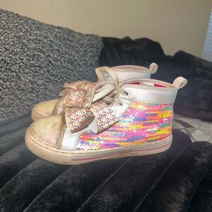 JoJo Siwa Pink and Gold High-Top Sneakers
